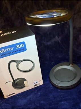 Desk Magnifier Lamp - Black